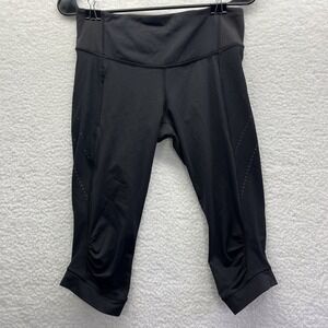 Lululemon Leggings Womens 8 Black knee length stretch Yoga Casual Ladies Fit
